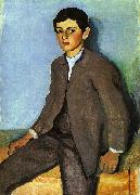 August Macke Farmboy from Tegernsee Sweden oil painting reproduction